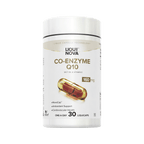 LiquiNova Co-Enzyme Q10 canister, angled view showing the NovaCap liquid capsule