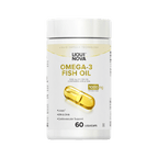 LiquiNova Omega-3 Fish Oil canister, 60 two-a-day liquid capsules