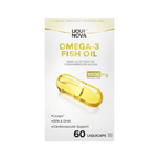 Omega-3 Fish Oil box back with composition and recommended use