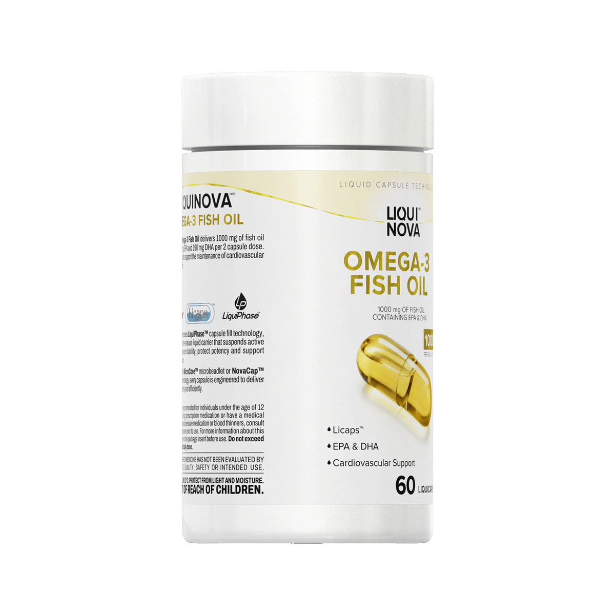 Omega-3 Fish Oil canister right label panel