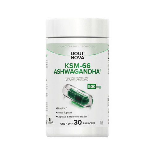 LiquiNova KSM-66® Ashwagandha canister, 30 one-a-day liquid capsules