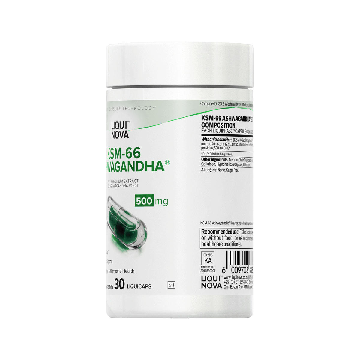 KSM-66® Ashwagandha canister left label panel
