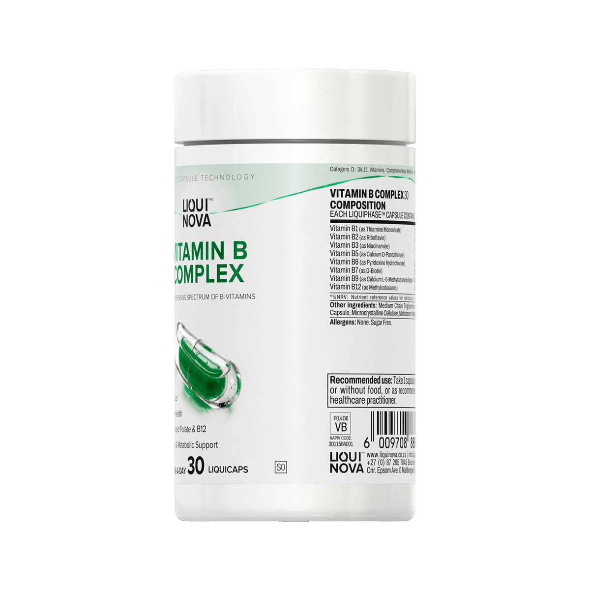 Vitamin B-Complex canister left label panel