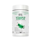 LiquiNova Vitamin B-Complex canister, angled view showing the NovaCap dual capsule