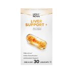 Liver Support+ box back with composition and recommended use