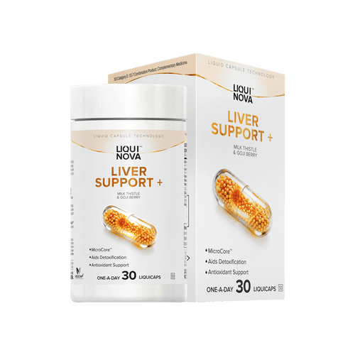 LiquiNova Liver Support+ liquid capsule pack, Milk Thistle and Goji Berry