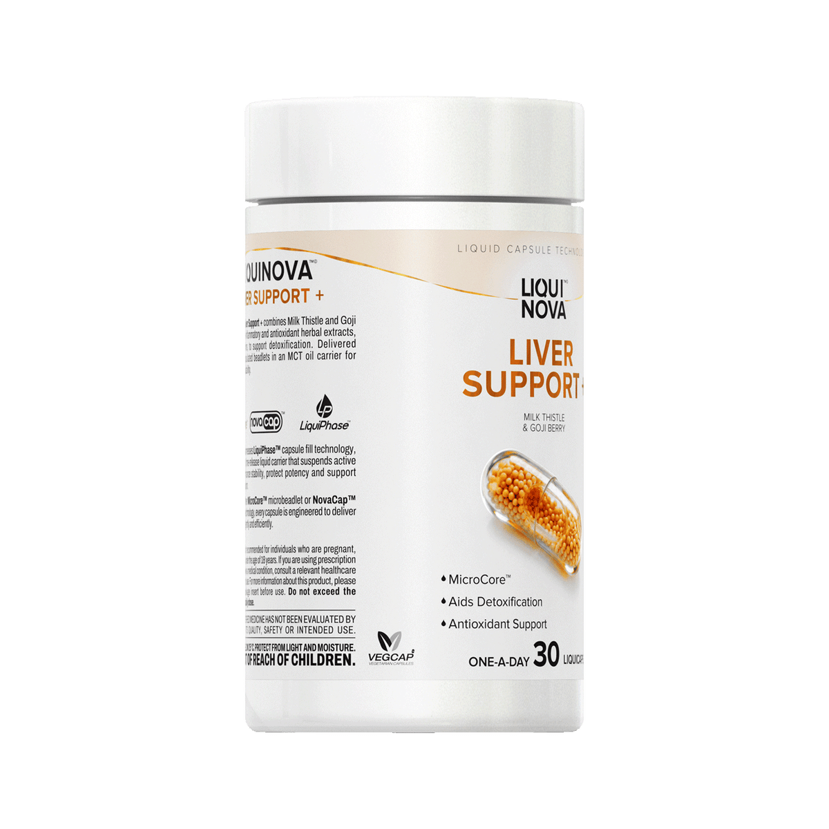 Liver Support+ canister right label panel