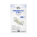 LiquiNova Probiotic 3-in-1 box front, pre, pro and postbiotics with 15 billion CFU