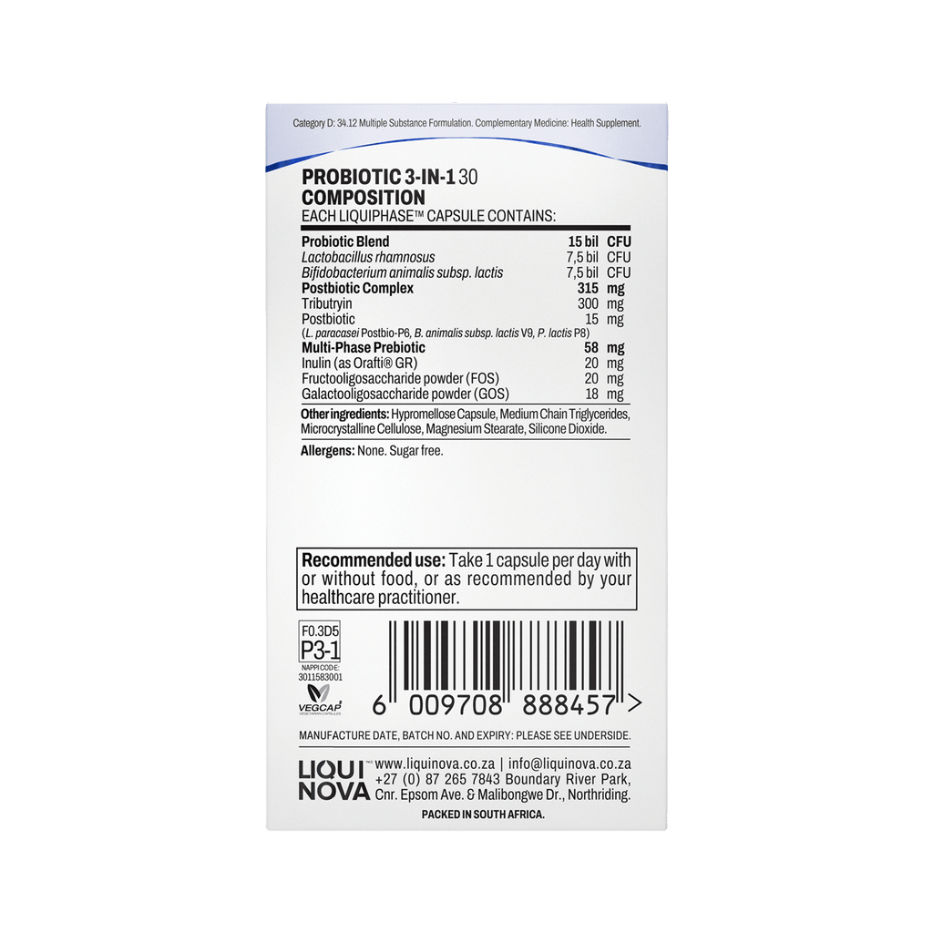 Probiotic 3-in-1 box right side panel