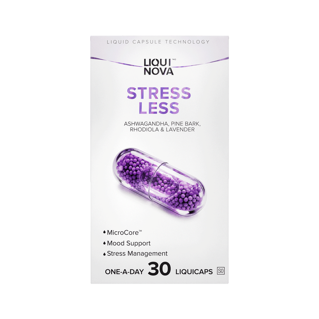 Stress Less box back with composition and recommended use