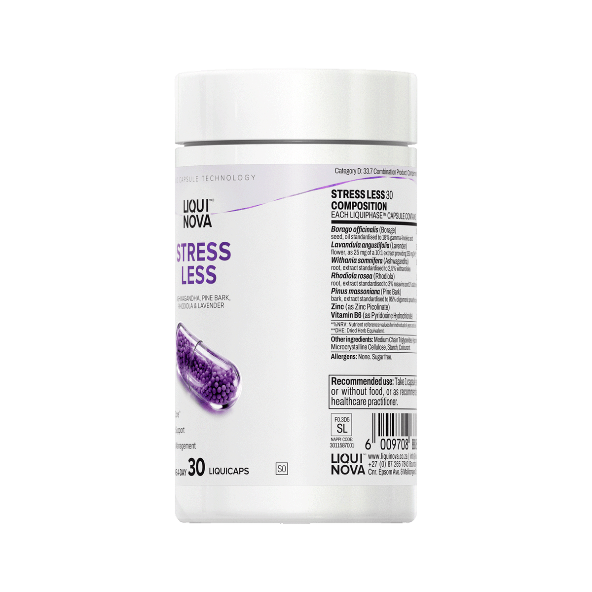 Stress Less canister left label panel