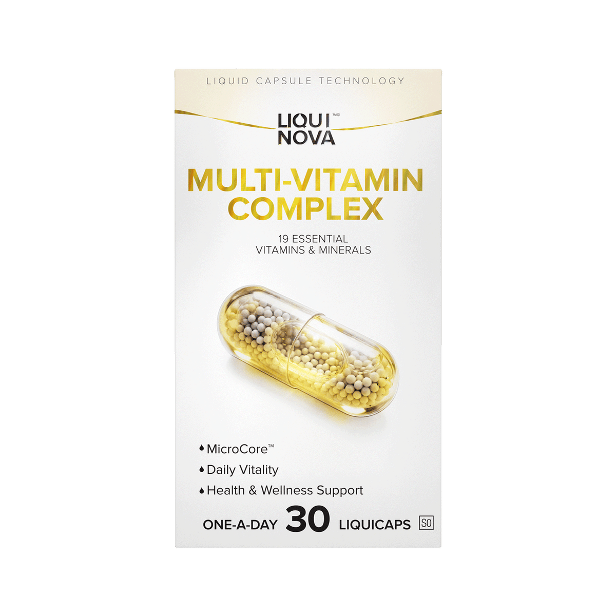 Multi-Vitamin Complex box back with composition and recommended use