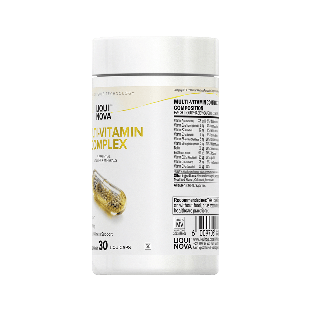 Multi-Vitamin Complex canister left label panel